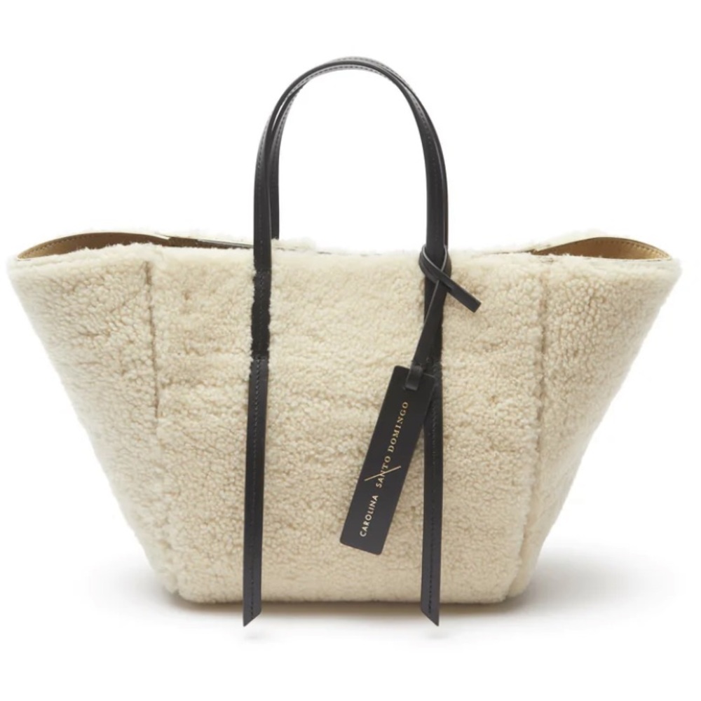 Carolina Santo Domingo Caspia Mini Shearling Tote
